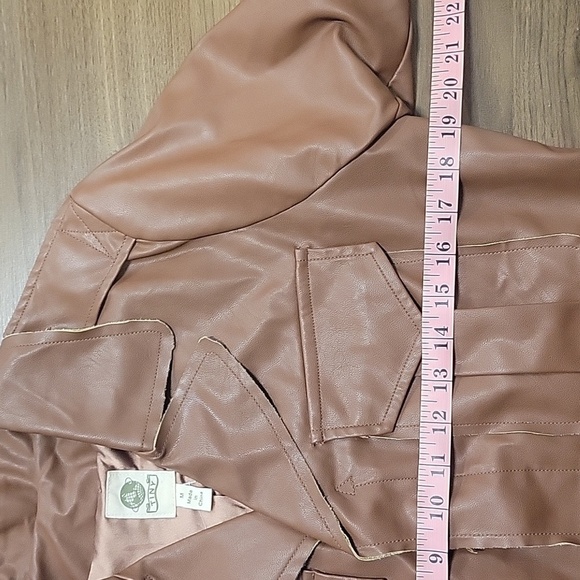 Anthropologie x Tiny Chocolate Faux Leather Trucker Button Jacket-NWT-Si… - Picture 17 of 17
